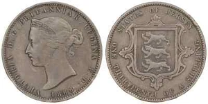 Jersey - 1/13 Shilling 1866 - Victoria - Picture 1 of 3
