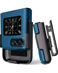 Hard Case Cover and Belt Clip Holster Combo for Motorola Moto RAZR 3 5G (2022) - Picture 1 of 8