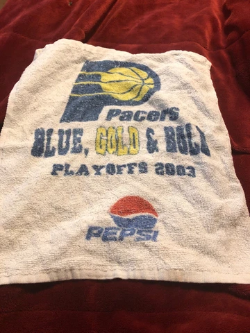 VINTAGE INDIANA PACERS RALLY TOWEL 2003 PLAYOFFS vs CELTICS Cover