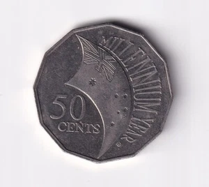 AUSTRALIAN: 2000 50 CENT MILLENNIUM LIGHTLY CIRCULATED COIN #PL966 - Picture 1 of 2