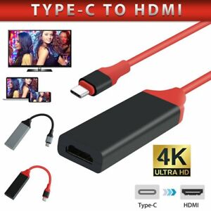 USB C auf HDMI Adapter 4K, Typ C Thunderbolt 3 zu HDMI Kompatibel mit MacBook *