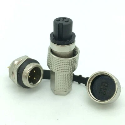 2 sets GX12 G12 IP67 3 Pin Waterproof Aviation Cable Connector Panel Mount Plug - Image 1 of 4
