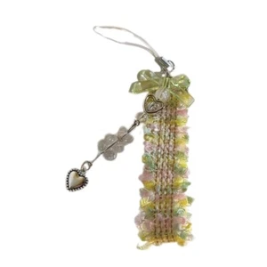 Unique Handcrafted Phone Accessory Unique Acrylic Bowknot Bear Phone Ornament - Photo 1/8
