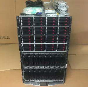 HP C7000 16x BL460c Gen8 v2 55TB 10Gbit iSCSI 256Core 1TB RAM P2000 SAN Solution - Picture 1 of 6