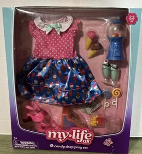 NIB My Life As A Candy Shop Play Set 23pcd Clothes Shoes Faux MoneyFood Retired - Picture 1 of 9