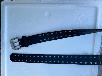 Cinturón Hebilla Cuero Negro Hombre CUERO ITALIANO Talla L Foto 1 de 4