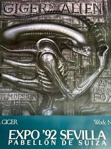 Vintage 1992 H.R. Giger's Alien Sevilla Spain Art Expo Museum Poster - Picture 1 of 5