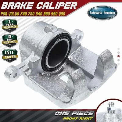Disc Brake Caliper w/ Metal Piston for Volvo 740 780 940 960 S90 V90 Front Right - Image 1 of 4