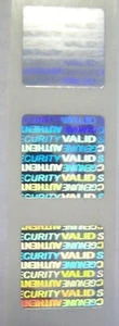 100 to 1000 SV75 3/4" square Product Protection Tamper Evident Hologram Labels - Picture 1 of 5