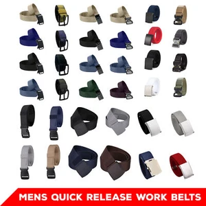 Men Women Belts Quick Release/Automatic Buckle Belt Military Webbing Waistbelt - Picture 1 of 68