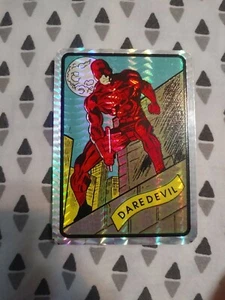 PEGATINAS DE MÁQUINA EXPENDEDORA DE CÓMICS DAREDEVIL FOIL MARVEL UNIVERSE 1990 RARAS - Imagen 1 de 3