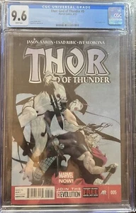 THOR GOD OF THUNDER #5 CGC 9,6 CASI NUEVO/NUEVO 2013 ORIGEN DE GORR EL DIOS CARNICERO MARAVILLA - Imagen 1 de 4