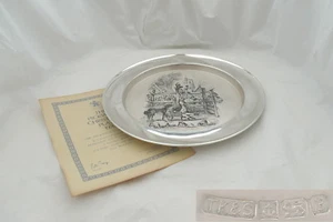 RARE QE II HM STERLING SILVER PICKWICK CHRISTMAS PLATE 1976 - Picture 1 of 12