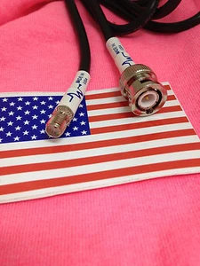 BNC male to SMA Female Jack jumper pigtail Cable RG58 3' MADE IN USA - Picture 1 of 2