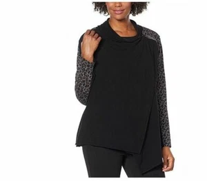 DG2 by Diane Gilman Knit Drape-Front Easy Jacket 1X PLUS NEW NWT Top - Picture 1 of 3