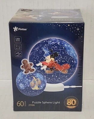 Pintoo J1106 Disney Fantasia 60 pc Puzzle Sphere Light LED Sorcerer's Apprentice - Image 1 of 4
