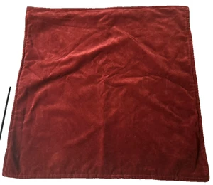 Neu Vintage Crate & Barrel BRICK Burgund Kissenhülle Samt Velours 20x20 Quadrat - Bild 1 von 7