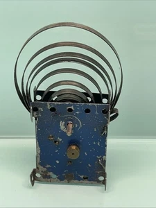 Vintage A. C. Gilbert Erector A-48 Aufziehmotor OHNE Schlüssel blau original läuft gut - Bild 1 von 4