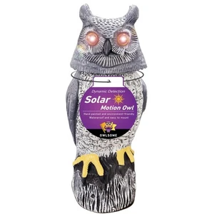 solar owl with colored flashing eyes, rotating head, hoot sound, motion detec... - Picture 1 of 7