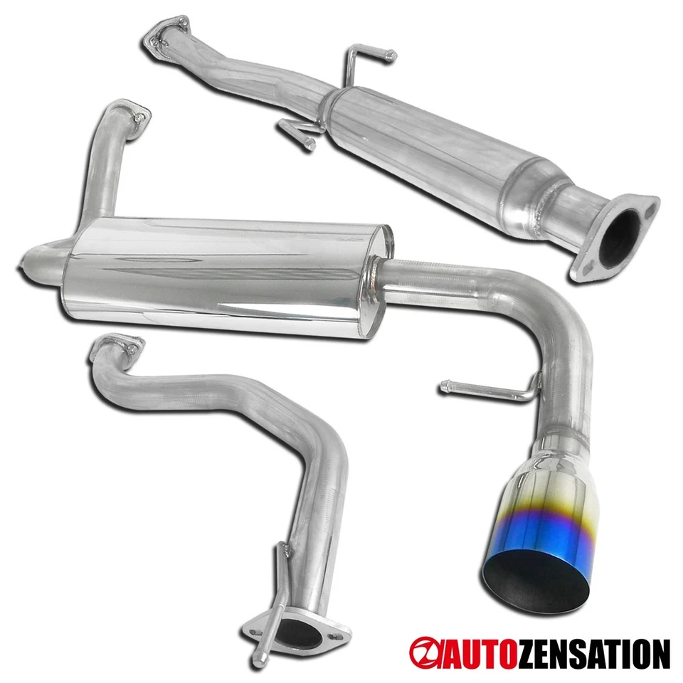Fit Honda Civic 88-91 3DR Si DX Burnt Tip Catback Exhaust System Kit - Image 1 of 4