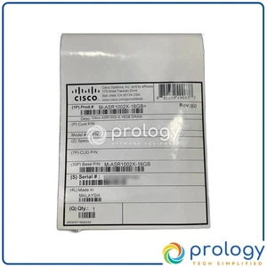 *Brand New* Cisco M-ASR1002X-16GB 16GB Kit (4x4GB) Dram Memory For ASR1002-X - Picture 1 of 3