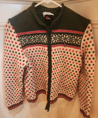 Cárdigan Suéter Giesswein Mujer Talla 30 Vintage Rojo Grn 100 Lana Virgen Cremallera Foto 1 de 4