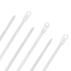 NavePoint 6 Inch Nylon White Cable Ties 40 Lbs 100 Pack - Picture 1 of 3