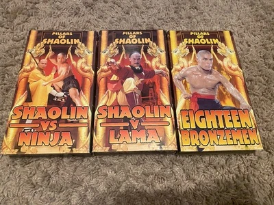Pillars Of Shaolin VHS Lot Eighteen Bronzemen, Shaolin Vs Ninja, Shaolin Vs Lama - Image 1 of 4