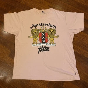 Patta Amsterdam Coat of Arms Crown Lions T-Shirt Herren Medium Pink - Bild 1 von 4