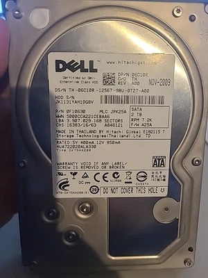 DELL  2TB  SATA  (0F10630),3.5" Hard Drive - Image 1 of 3