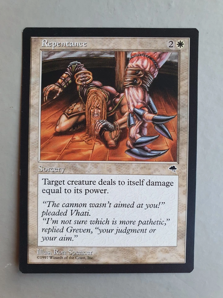 Repentance, MTG Tempest (1997) Uncommon White Sorcery VNM  - Image 1 of 2