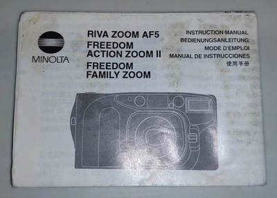 Minolta Riva Zoom AF5 Freedom Action Zoom 2 Cámara Manual de instrucciones Foto 1 de 4