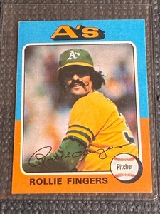 Topps Rollie Fingers #21 1975 - EX - sin blanco sin pliegues esquinas afiladas - Imagen 1 de 2