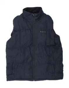 MOUNTAIN WAREHOUSE Mens Padded Gilet UK 40 Large Navy Blue Polyester CQ53 - Picture 1 of 3