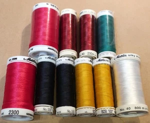 LOT OF 10 METTLER SEWING THREAD SPOOLS 4 NEW 6 USED - Picture 1 of 1