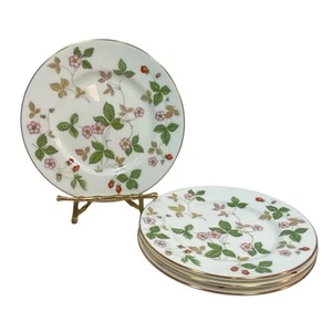 Wedgwood Wilde Erdbeere Brot und Butter Teller 6" Bone China EUC Set von 4 - Bild 1 von 10