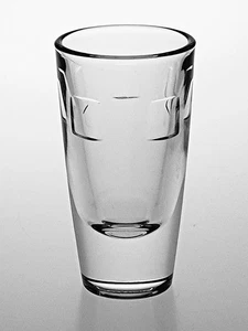 WATERFORD CRYSTAL JOHN ROCHA 8.2cm GEO ODEN CUT SHOT GLASS - signed 1st quality - Picture 1 of 7