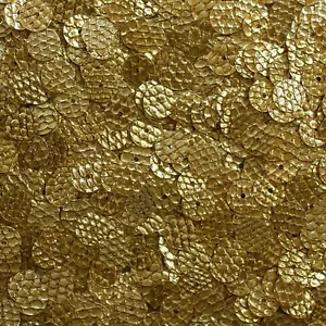 LENTEJUELAS PLANAS SUELTAS DE 8 mm doradas ~ pepita dorada efecto lagarto piel serpiente piel de serpiente - Imagen 1 de 2