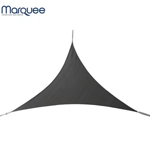 3 x 3m Triangle Triangular Shade Sail Cloth StainlessSteel Rings 93% UV CHARCOAL - Picture 1 of 3