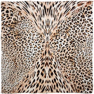 Wyoming Traders Wild Rag Charmeuse Leopard Silk Western Scarf 20", 34.5" & 42" - Picture 1 of 2