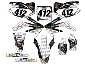 2006-2007 CRF 250 R RACE SERIES White Senge Graphics Kit Compatible with Honda - Picture 1 of 10