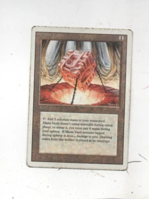 MANA VAULT Revised MTG Card Used, Played Back, Magic the Gathering Artifact - Image 1 of 2