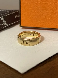 Hermes 18kt Yellow Gold Hercules / Heracles Ring, Box & Certificate! Size 48 4.5 - Picture 1 of 4