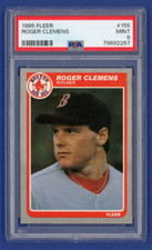 1985 Fleer ROGER CLEMENS #155 - ROOKIE Card (RC)  7 CY Young Red Sox PSA 9 MINT