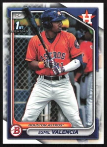 2024 Bowman #BP-75 Esmil Valencia Prospects Houston Astros - Picture 1 of 2