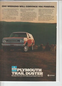 Anuncio original de la revista Plymouth Trail Duster 1976 "Un fin de semana convencerá..." - Imagen 1 de 1