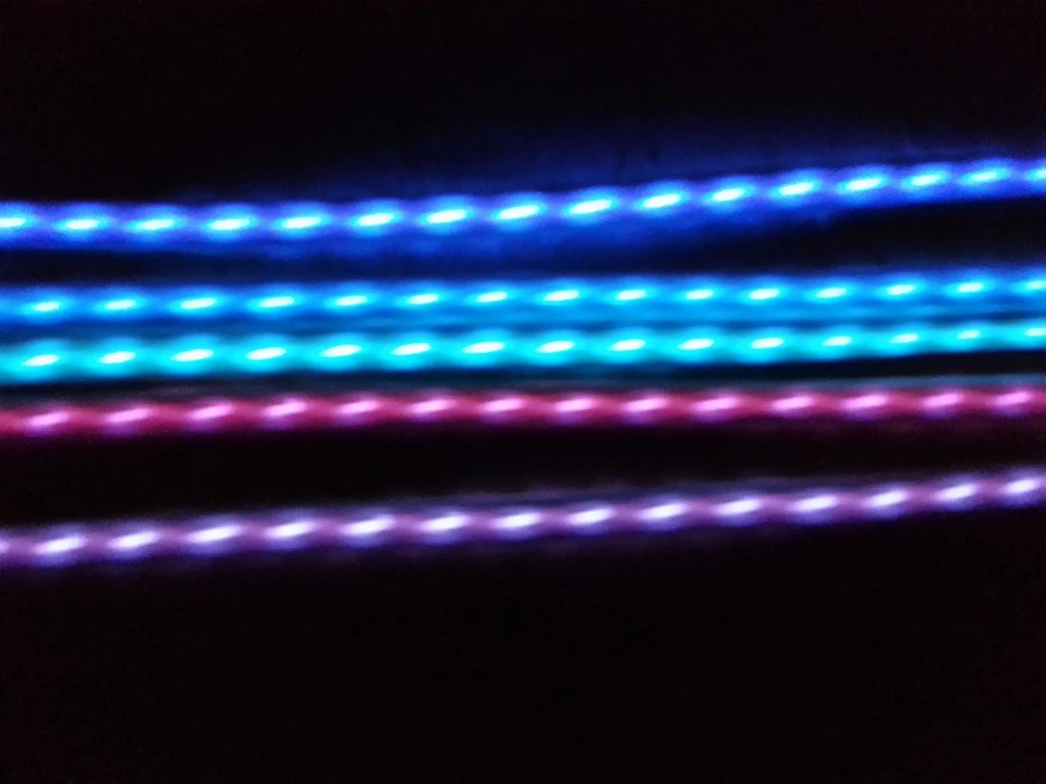 EL-FLOW LED Light Glow SMART Charger Cable for (MICRO USB) Samsung LG HTC Nokia - Image 1 of 4