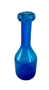 Vintage Murano Pulegoso Blue Art Glass Bottle Decanter 10" No Stopper Pier One - Picture 1 of 19