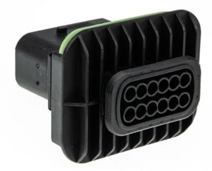 2x TE Connectivity HDSCS AUTOMOTIVE CONNECTOR PLUGS 12-Ways Flange Mount - Picture 1 of 3