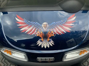 Front Facing Wingout Eagle Window Decal Sticker Fit Car Truck Golf Cart - Picture 1 of 5